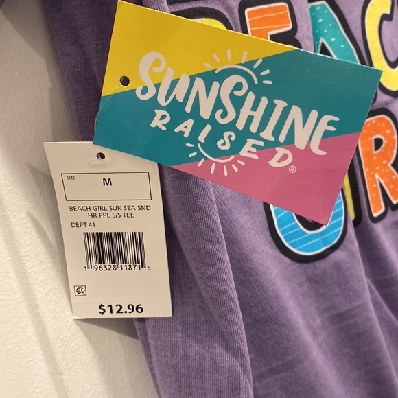 Medium Purple Beach Girl Tee shirt. New with tags - Picture 4 of 4